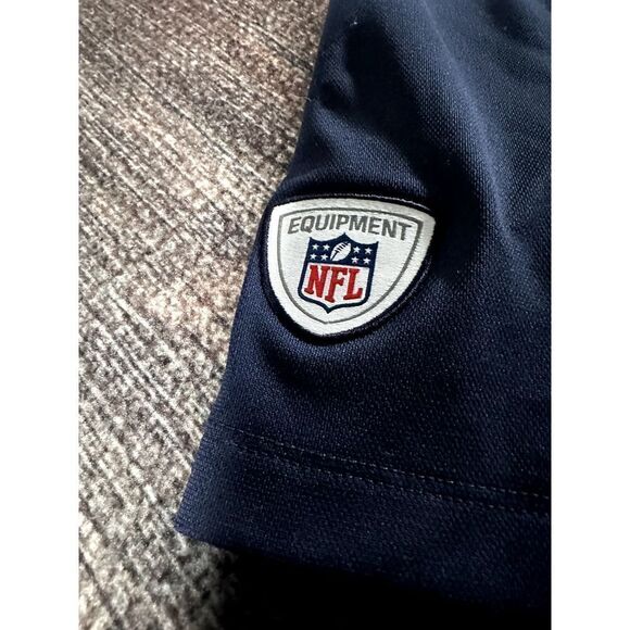 Nike Dri Fit On Field Blue Orange Denver Broncos Polo Shirt Men's Large Dri-Fit - Picture 6 of 12